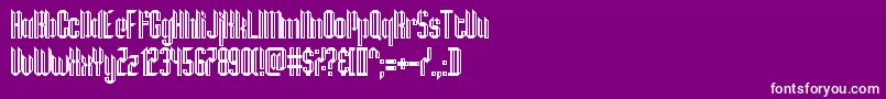 Шрифт Hamburg Messe – белые шрифты на фиолетовом фоне
