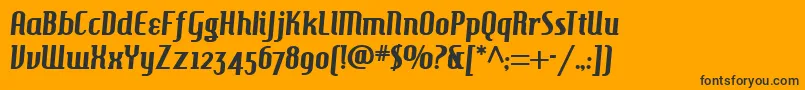 Hamburger Font – Black Fonts on Orange Background
