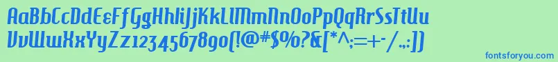 Hamburger Font – Blue Fonts on Green Background