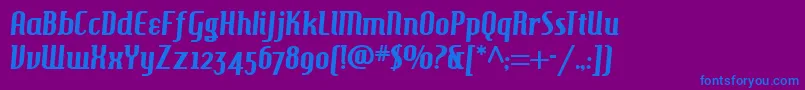 Hamburger Font – Blue Fonts on Purple Background