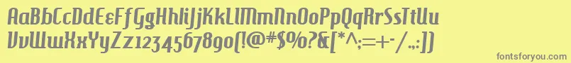 Hamburger Font – Gray Fonts on Yellow Background