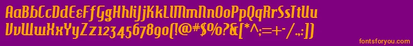 Hamburger Font – Orange Fonts on Purple Background