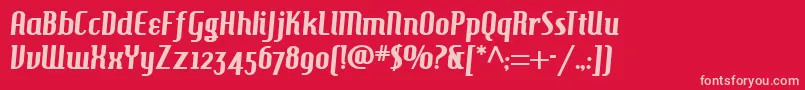 Hamburger Font – Pink Fonts on Red Background