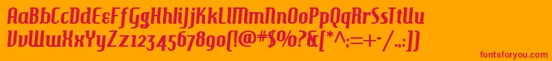 Hamburger Font – Red Fonts on Orange Background