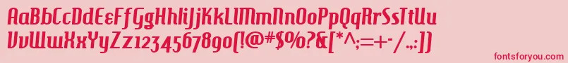 Hamburger Font – Red Fonts on Pink Background