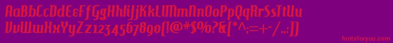 Hamburger Font – Red Fonts on Purple Background