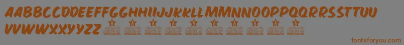 HAMBURGUER PERSONAL USE-Schriftart – Braune Schriften auf grauem Hintergrund