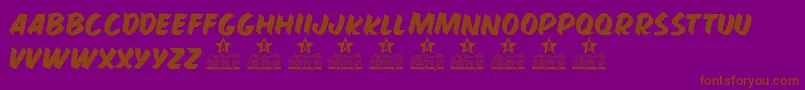 HAMBURGUER PERSONAL USE Font – Brown Fonts on Purple Background