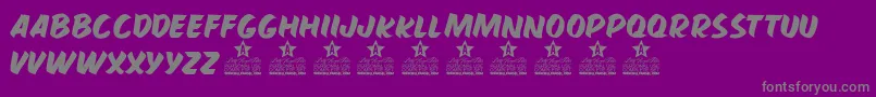 HAMBURGUER PERSONAL USE Font – Gray Fonts on Purple Background
