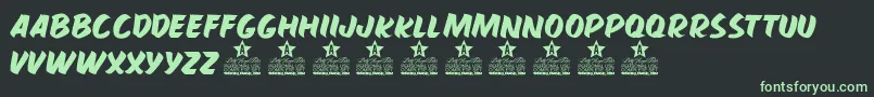 HAMBURGUER PERSONAL USE Font – Green Fonts on Black Background