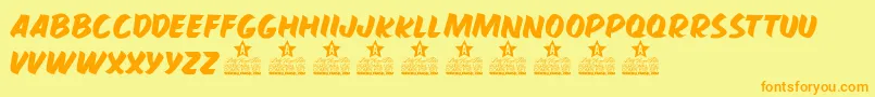 HAMBURGUER PERSONAL USE Font – Orange Fonts on Yellow Background