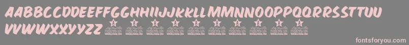 HAMBURGUER PERSONAL USE Font – Pink Fonts on Gray Background