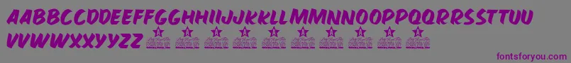 HAMBURGUER PERSONAL USE Font – Purple Fonts on Gray Background