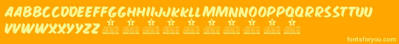 HAMBURGUER PERSONAL USE Font – Yellow Fonts on Orange Background