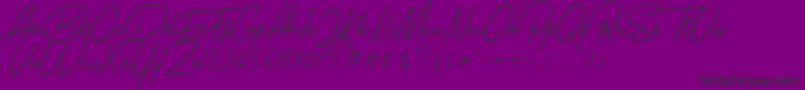 Hamillton Two-Schriftart – Schwarze Schriften auf violettem Hintergrund