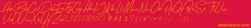 More about Hamillton Two Font Hamillton Two Font – Orange Fonts on Red Background
