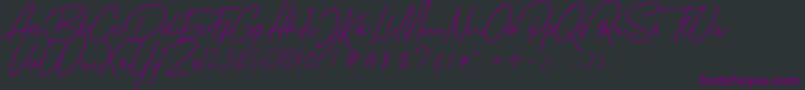 Hamillton Two Font – Purple Fonts on Black Background