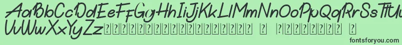 Hamilton DEMO Font – Black Fonts on Green Background