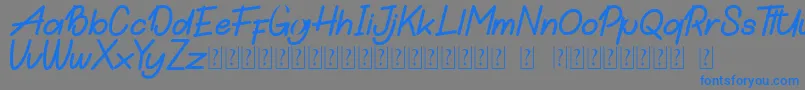 Hamilton DEMO Font – Blue Fonts on Gray Background