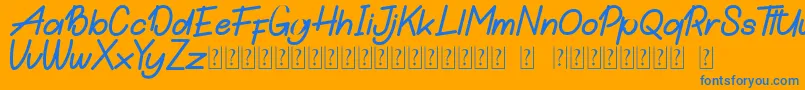 Hamilton DEMO Font – Blue Fonts on Orange Background