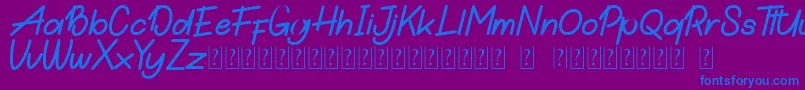 Hamilton DEMO Font – Blue Fonts on Purple Background