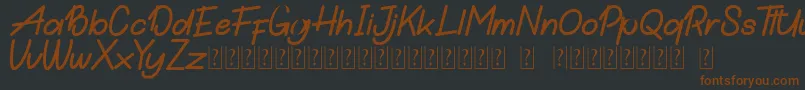 Hamilton DEMO-fontti – ruskeat fontit mustalla taustalla