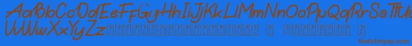 Hamilton DEMO Font – Brown Fonts on Blue Background