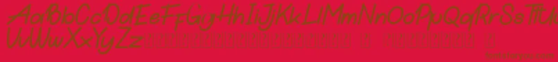 Hamilton DEMO Font – Brown Fonts on Red Background