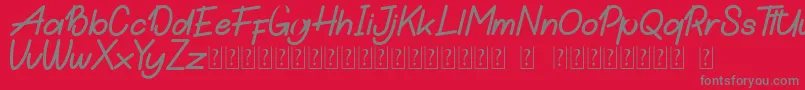 Hamilton DEMO Font – Gray Fonts on Red Background