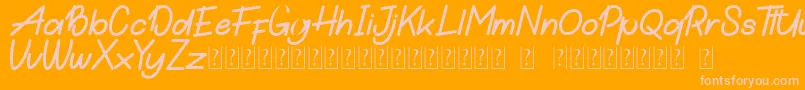 Hamilton DEMO Font – Pink Fonts on Orange Background