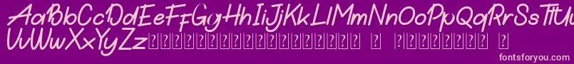 Hamilton DEMO Font – Pink Fonts on Purple Background