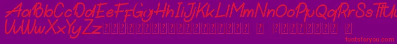 Hamilton DEMO Font – Red Fonts on Purple Background