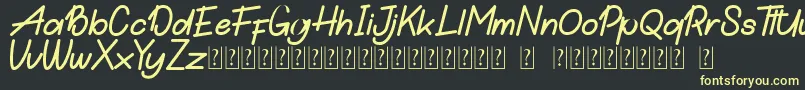 Hamilton DEMO Font – Yellow Fonts on Black Background