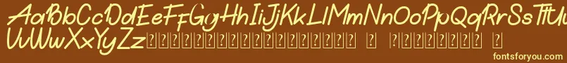 Hamilton DEMO Font – Yellow Fonts on Brown Background