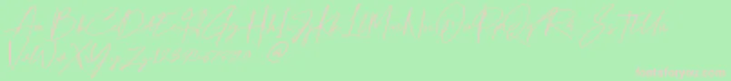 Hamilton Font – Pink Fonts on Green Background