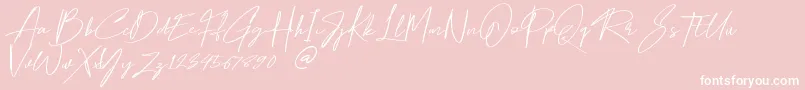 Hamilton Font – White Fonts on Pink Background