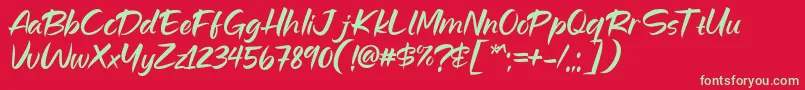 Hamilyn Font by 7NTypes D Font – Green Fonts on Red Background