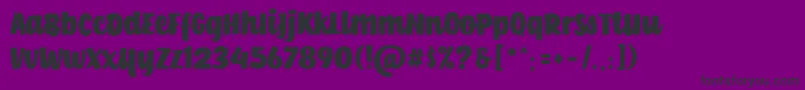 フォントHamish – 紫の背景に黒い文字