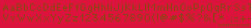 St01r-fontti – ruskeat fontit punaisella taustalla