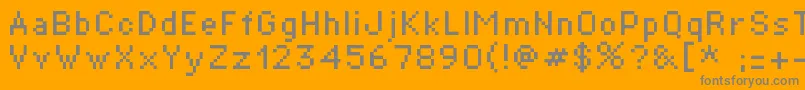 Fonte St01r – fontes cinzas em um fundo laranja