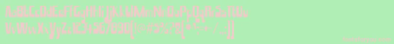 hamma mamma jamma-fontti – vaaleanpunaiset fontit vihreällä taustalla