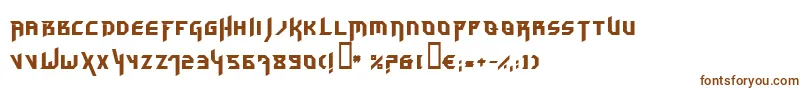 Hammerhead-fontti – ruskeat fontit valkoisella taustalla