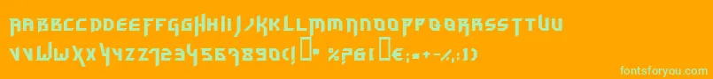 Hammerhead-fontti – vihreät fontit oranssilla taustalla