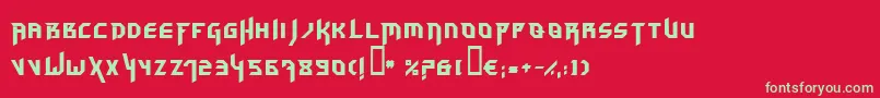 Hammerhead-fontti – vihreät fontit punaisella taustalla