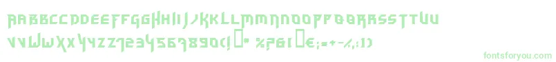 Czcionka Hammerhead – zielone czcionki na białym tle