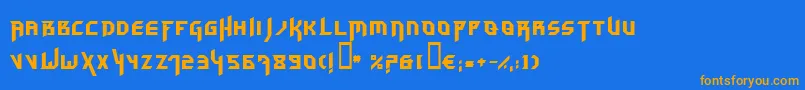 Hammerhead Font – Orange Fonts on Blue Background