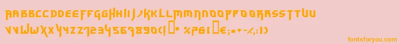 Hammerhead-fontti – oranssit fontit vaaleanpunaisella taustalla