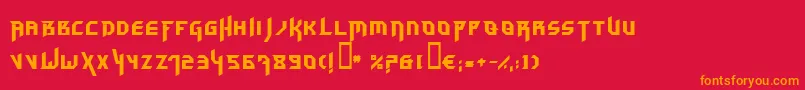 Hammerhead Font – Orange Fonts on Red Background