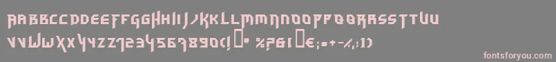 Hammerhead-fontti – vaaleanpunaiset fontit harmaalla taustalla