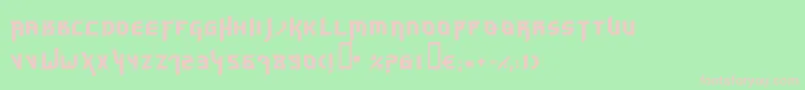 Czcionka Hammerhead – różowe czcionki na zielonym tle